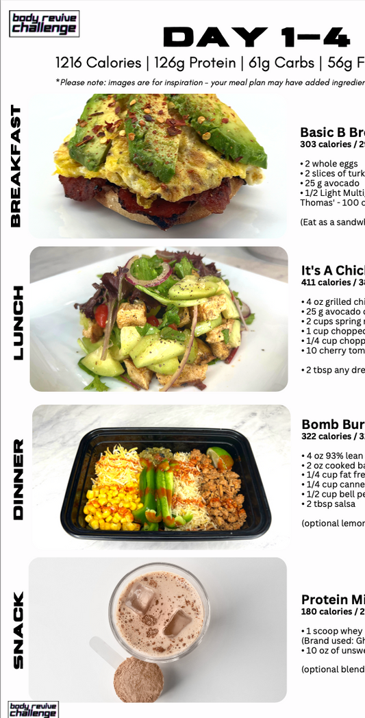 21-Day Body Revive Challenge – Custom Calorie Meal Plan